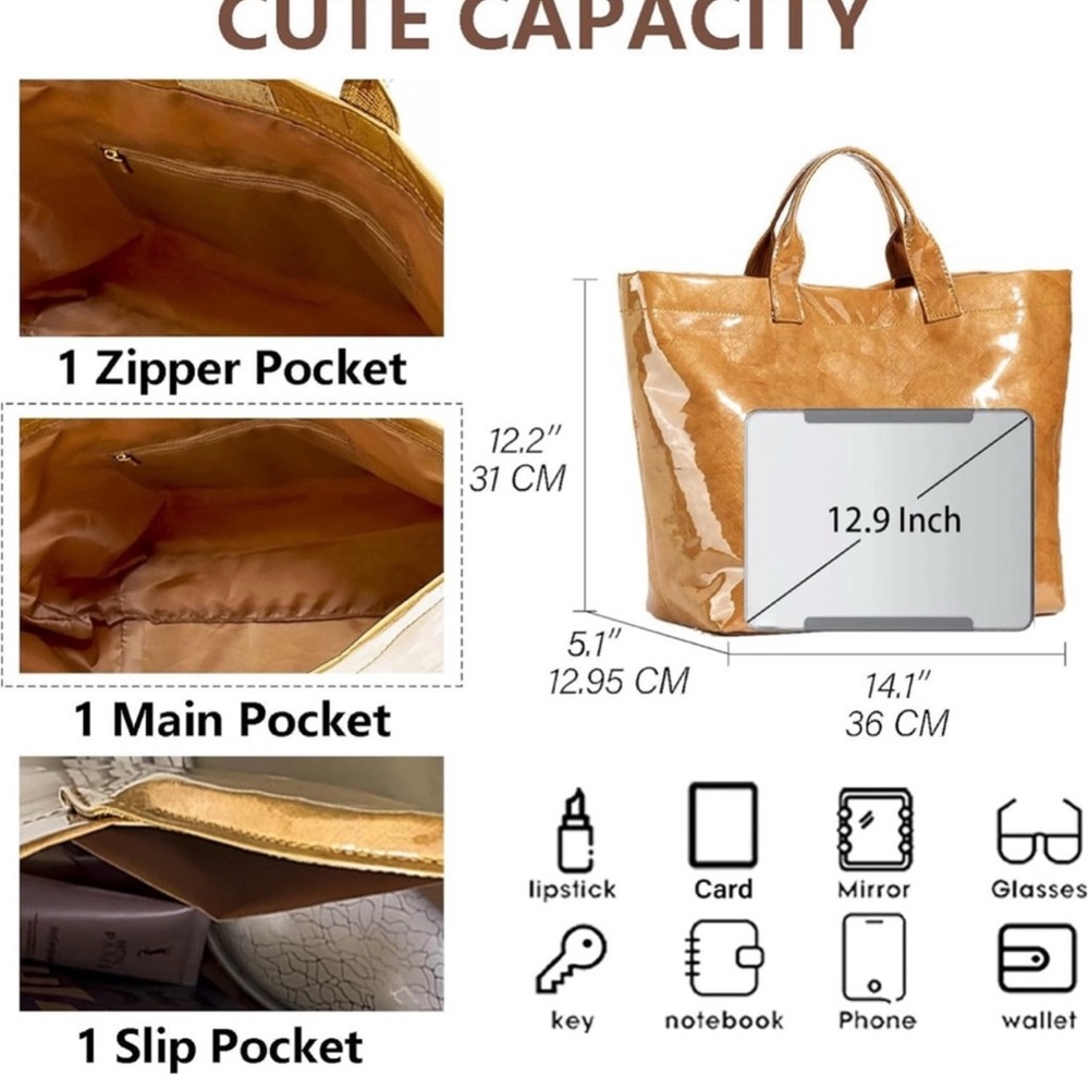 Black Tote Bag - Picture 5 of 6